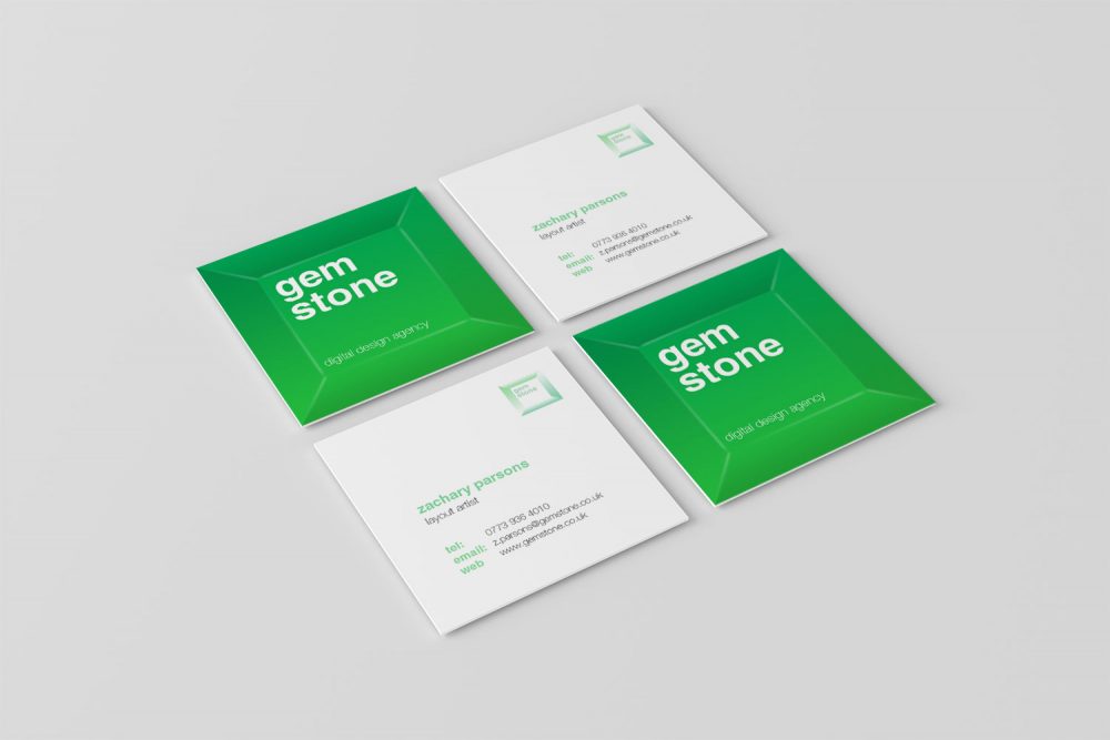Square business cards get noticed