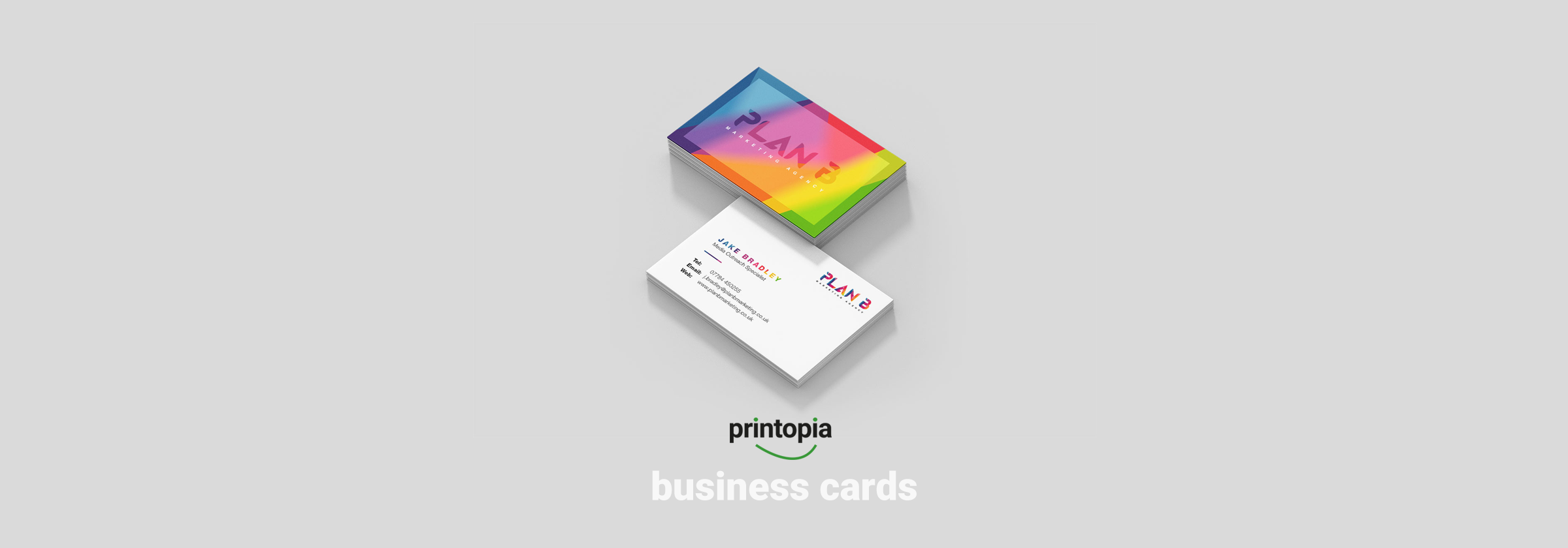 Business cards in multiple finishes